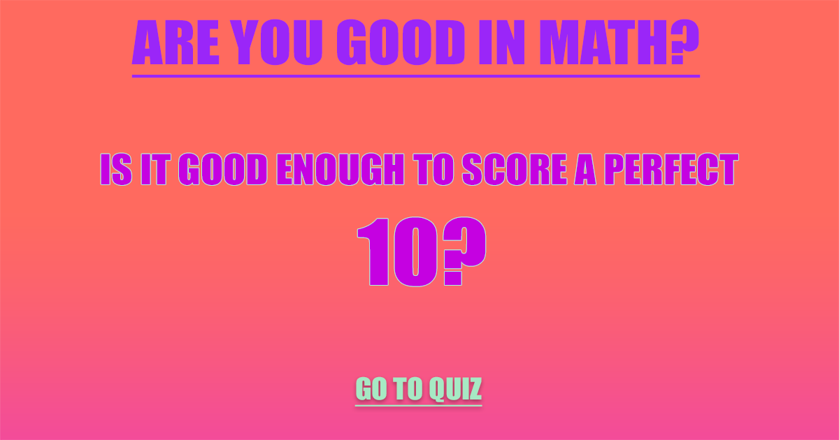 Mathematics Quiz