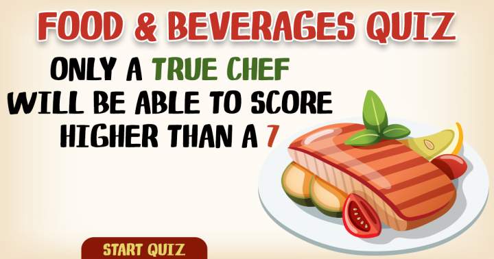 Banner for Trivia Quiz on Food and Beverages.