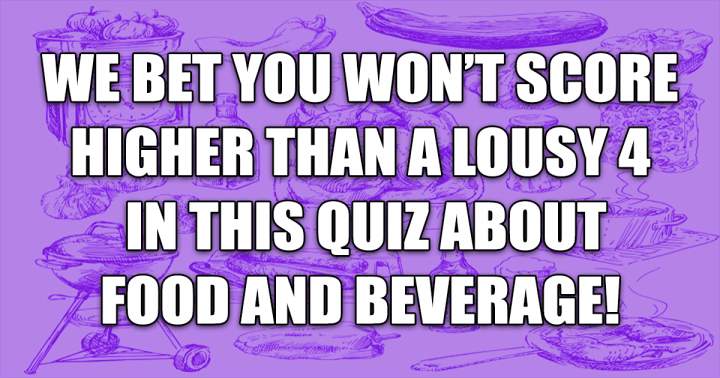 Banner for Quiz on Food and Beverage.