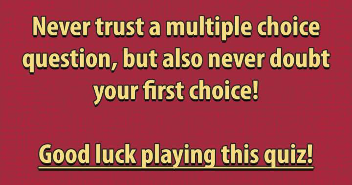 Banner for Do not place your trust in multiple choice questions!