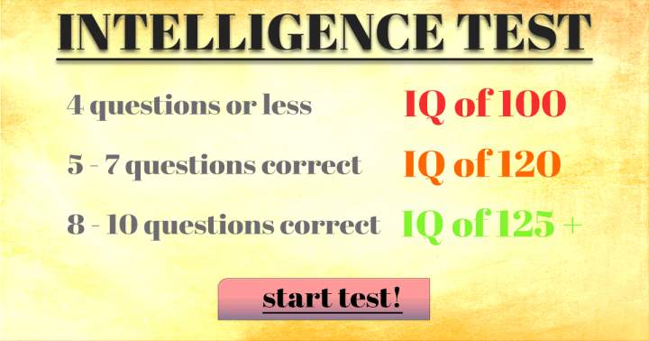 Banner for How high is your score in this IQ test?