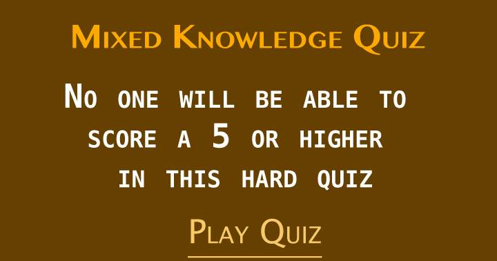 Banner for Mixed Knowledge Quiz