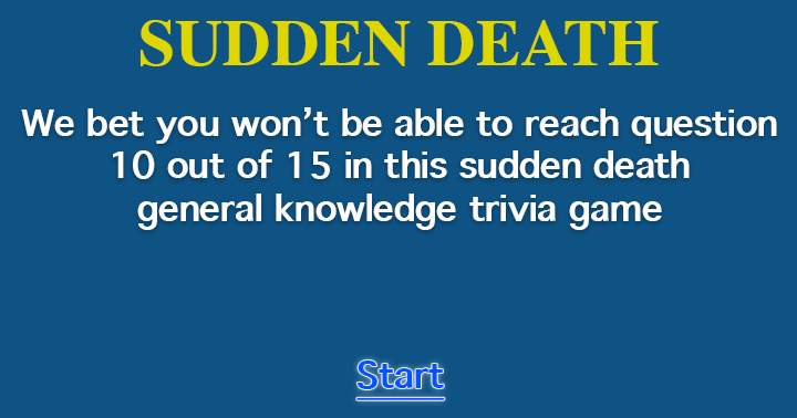 Banner for Sudden Death Quiz