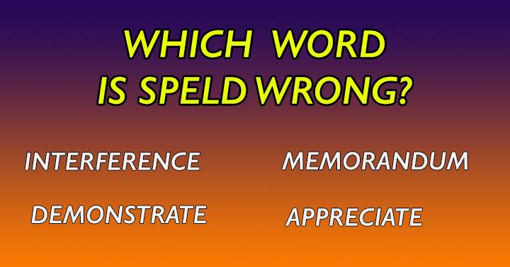 Banner for Which word is speld wrong?