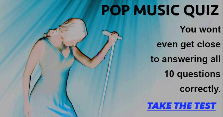 Banner for Pop Music Quiz. You'll fail to answer even a fraction of them accurately.