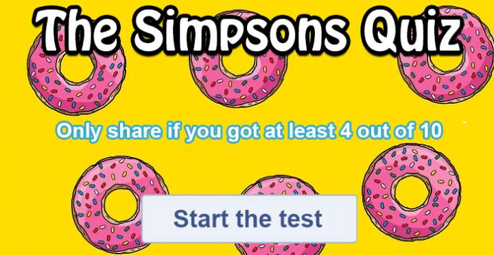 Banner for One possibility: 'Quiz of The Simpsons'