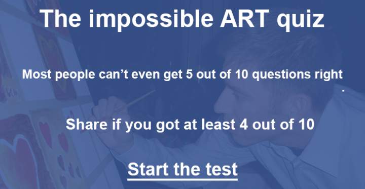 Banner for Quiz for Art Experts