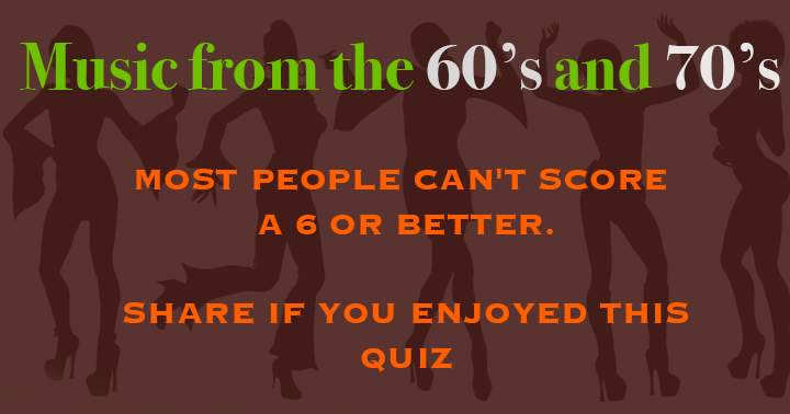 Banner for 60's and 70's Music Quiz. 