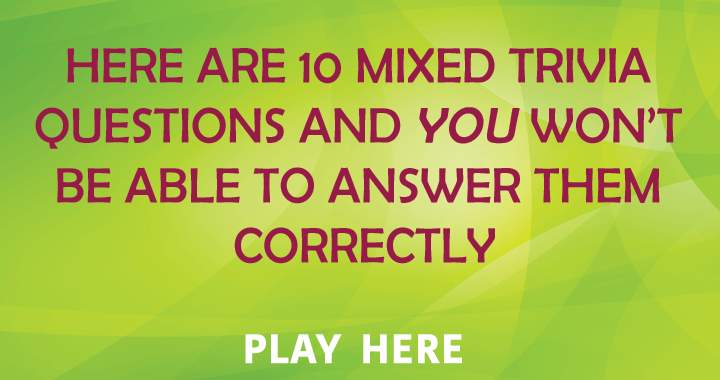 Banner for 10 mixed trivia questions