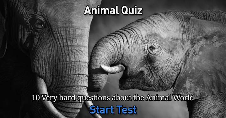 Banner for There are 10 extremely difficult questions concerning the animal kingdom.