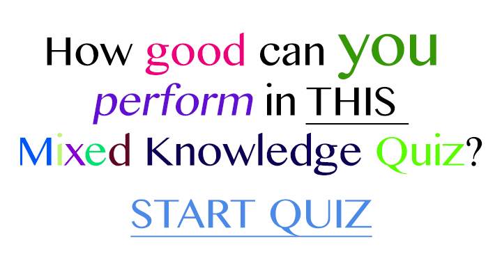 Banner for Quiz with a blend of knowledge