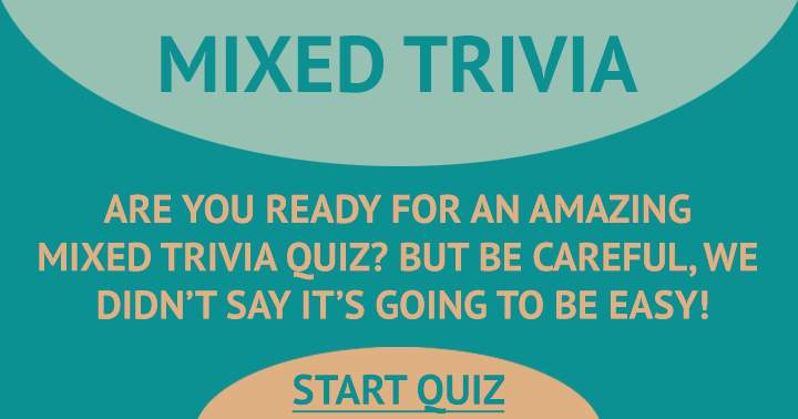 Banner for Trivia Quiz with a mixture of topics.