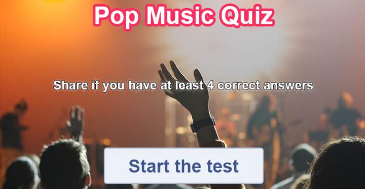 Banner for Quiz on a blend of Pop music genres