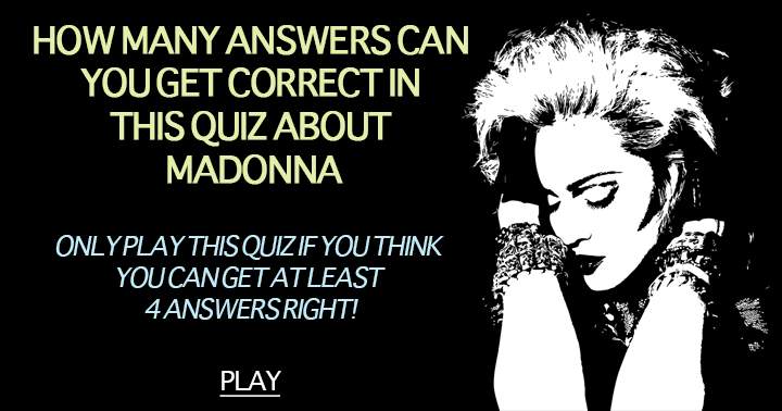 Banner for Can you achieve a score of at least 4/10 on this Madonna quiz?