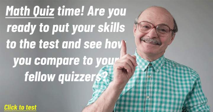 Banner for Time for a Math Quiz!