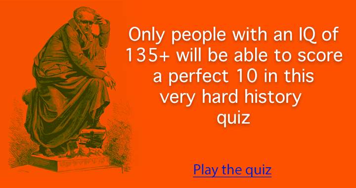 Banner for The History quiz is quite challenging!