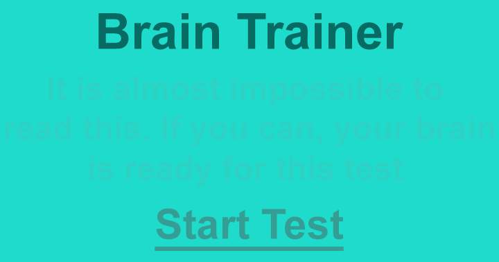 Banner for Test your brain.