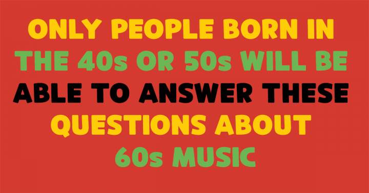 Banner for Pop music quiz from the 1960s