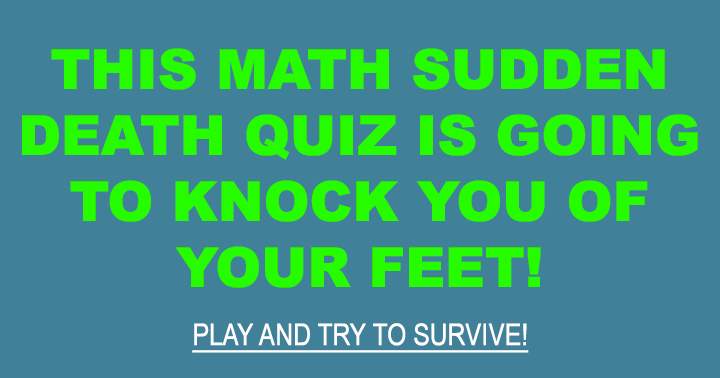 Banner for 12115 COPY:SUDDEN DEATH QUIZ