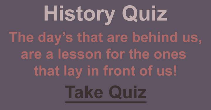 Banner for Historical Trivia Test