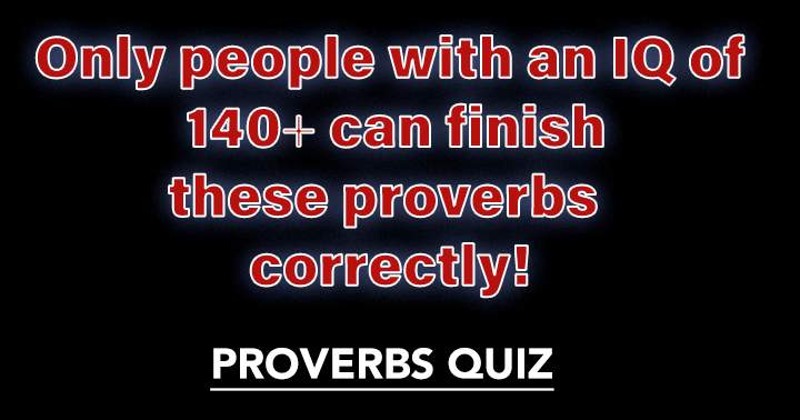 Banner for Proverbs, can you solve them?