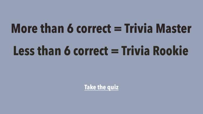 Are you a quiz rookie or master?