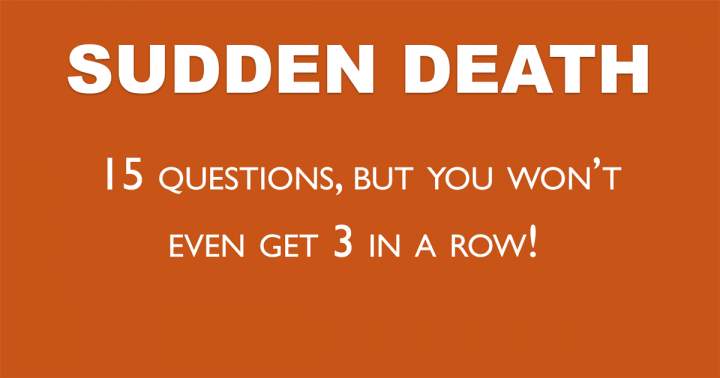 Banner for Sudden Death Quiz