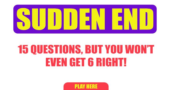 Banner for Sudden End Trivia Quiz