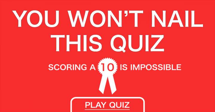 Banner for You won't nail this quiz