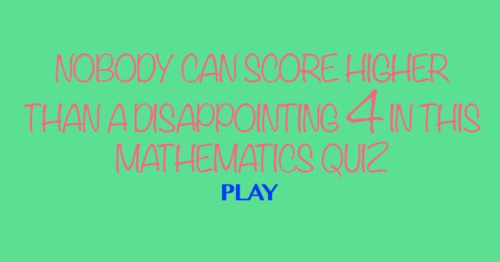 Banner for Maybe if you are good with numbers, you will stand a chance!