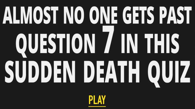 Banner for Sudden Death Quiz