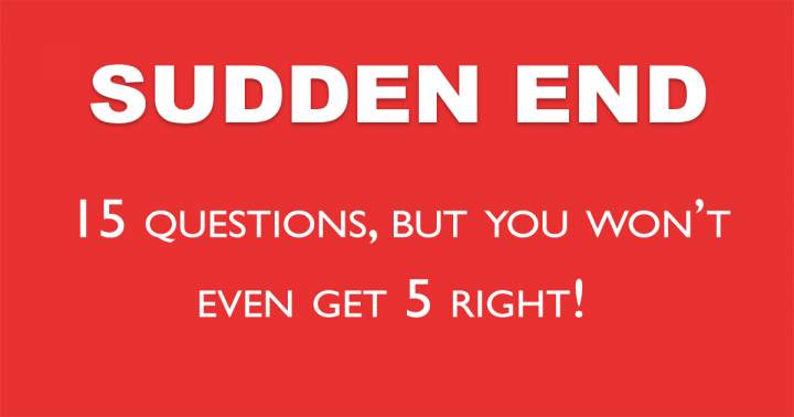 Banner for Sudden End Quiz