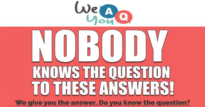 Banner for We Answer, You Question!