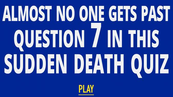 Banner for Sudden Death Quiz