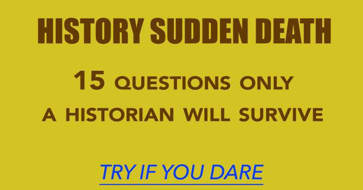 Banner for History Sudden Death Quiz