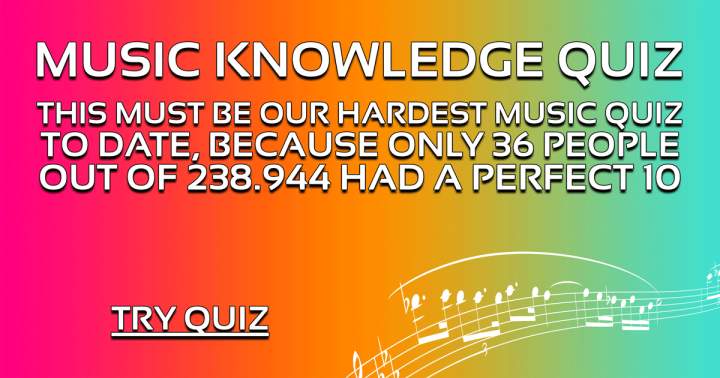 Banner for Music Knowledge Quiz