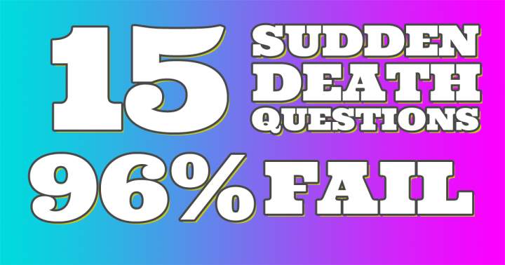 Banner for 96% Fails in this Sudden Death Quiz