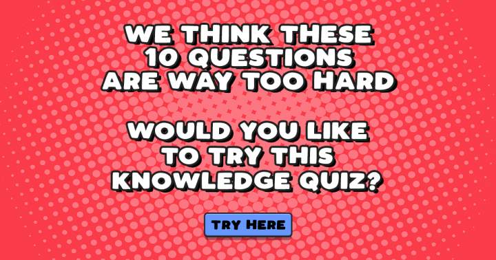 Banner for Hard Knowledge Quiz