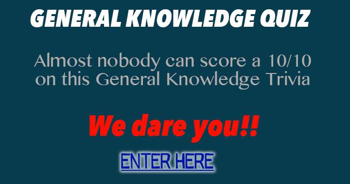 Banner for General Knowledge Quiz. We dare you!