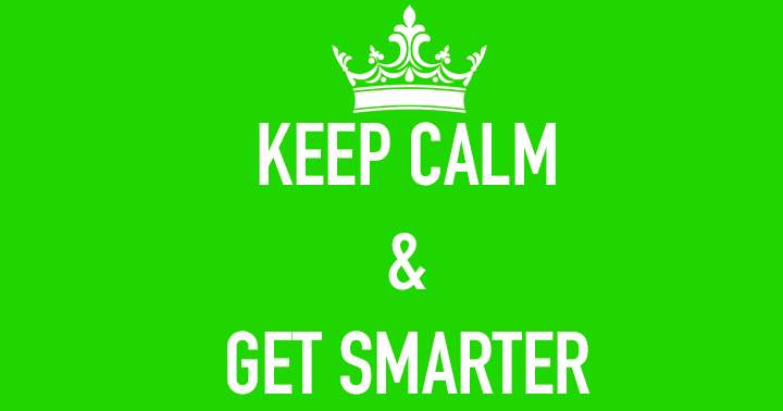 Banner for Keep calm and get smarter