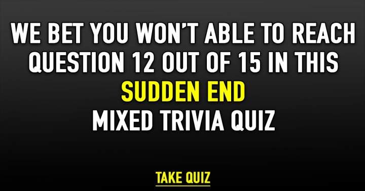 Banner for Sudden End Mixed Trivia Quiz