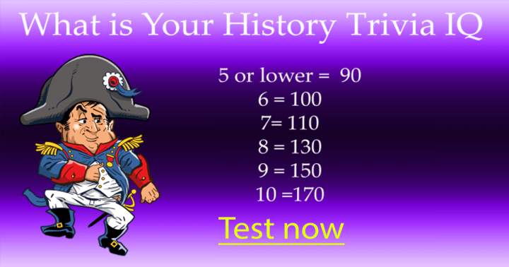 Banner for History Trivia IQ Test