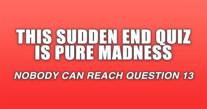 Banner for Sudden End Quiz