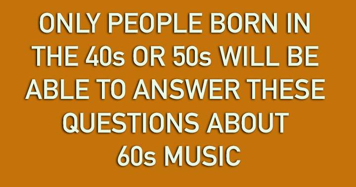60s pop music quiz
