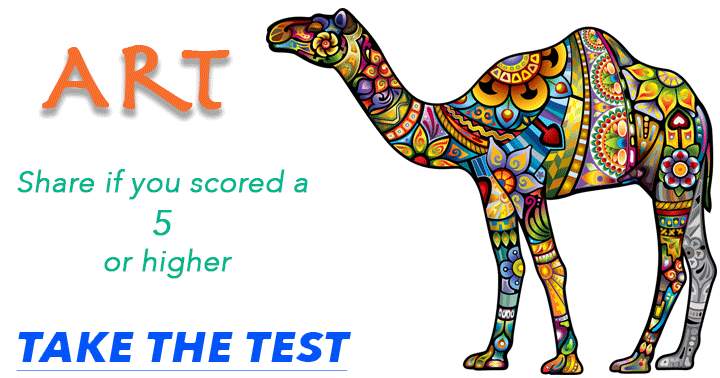 Banner for Art. Share if you scored a 5 or higher.