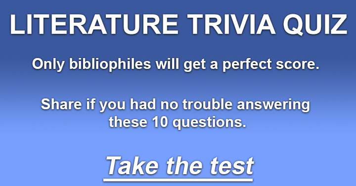 Banner for This quiz is only for real bibliophiles. Share your result to show if you are.