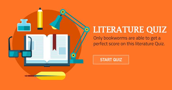 Banner for Literature quiz. Are you a bookworm?