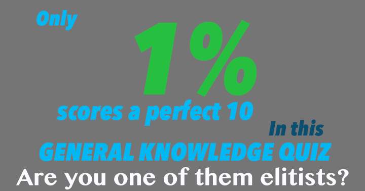 Banner for General Knowledge. Only 1% scores a perfect 10.